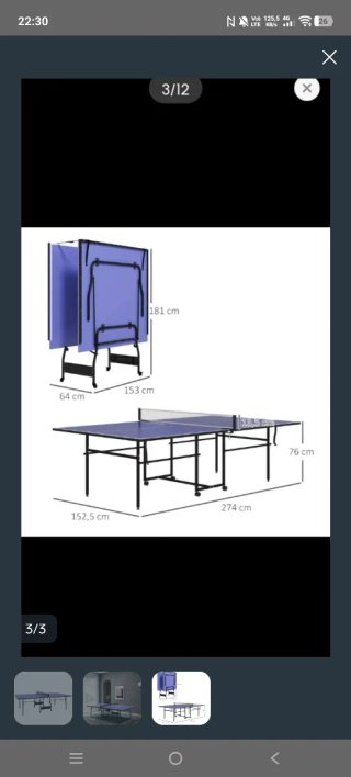 Mesa de ping pong plegable