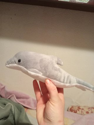 Peluche de delfín azul