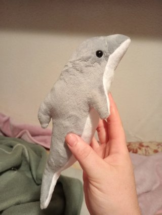 Peluche de delfín azul