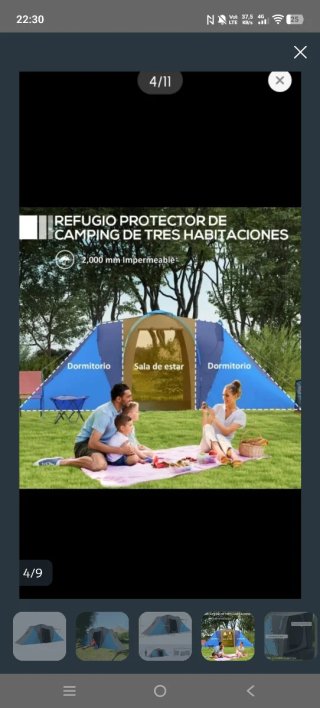 Tienda de campaña 4 personas