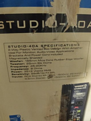Altavoz WORK STUDIO-40A Negro