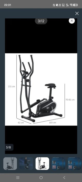 Bicicleta Elíptica con Resistencia