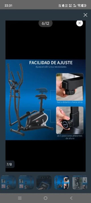 Bicicleta Elíptica con Resistencia