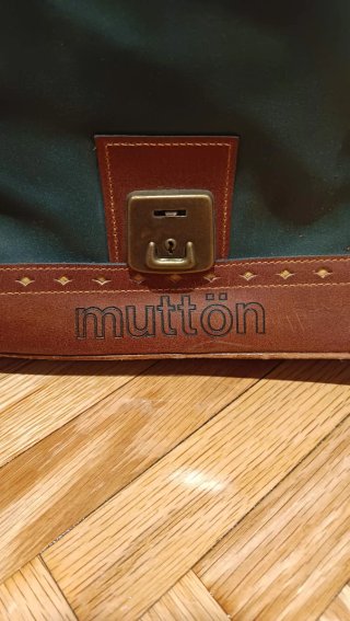 Bolsa Maleta Vintage Cuero Marrón y Verde