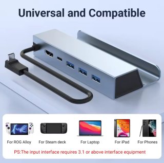 Dock Universal USB-C per Steam Deck, Asus ROG Ally