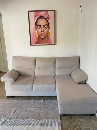 Divano chaise longue grigio chiaro