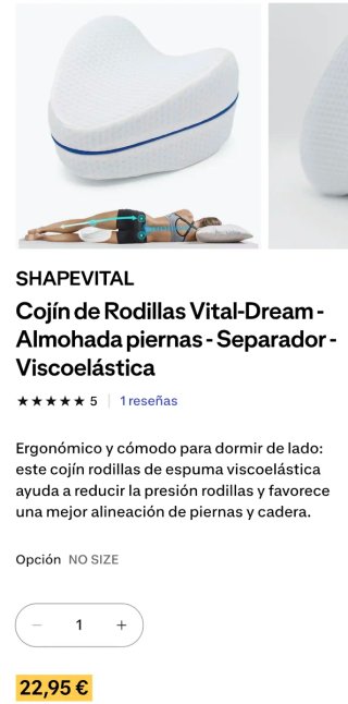 Cojín ergonómico de viscoelástica piramidal