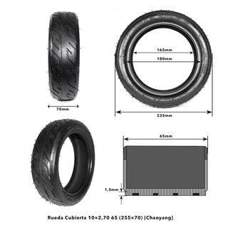 2 Cubierta SmartGyro 10x2,70 6,5 (255x70) Tubeless