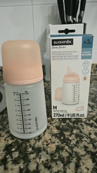 Biberón Suavinex Zero.Zero 270ml Rosa