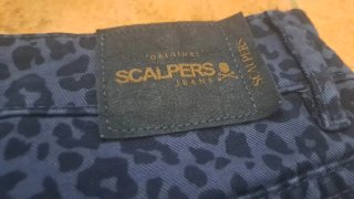 Jeans Scalpers leopardo azul lujo raros talla XS