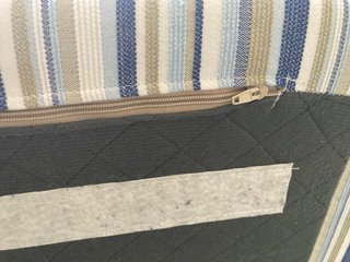 Pouf contenitore tessuto righe
