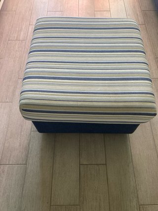 Pouf contenitore tessuto righe