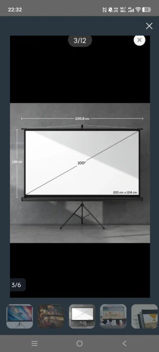 Pantalla Proyección Portátil Trípode