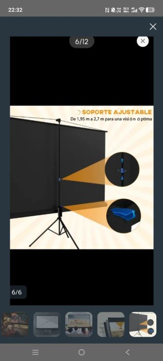 Pantalla Proyección Portátil Trípode