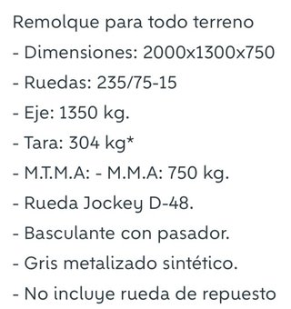 Remolque basculante todoterreno 4x4