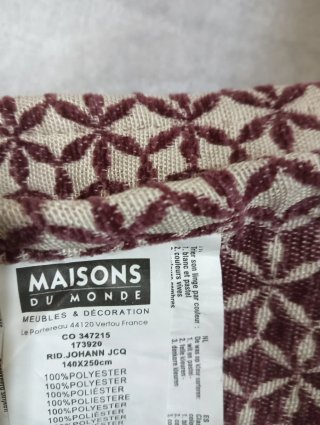 Cortina Maison du Monde Beige e Viola Nuova