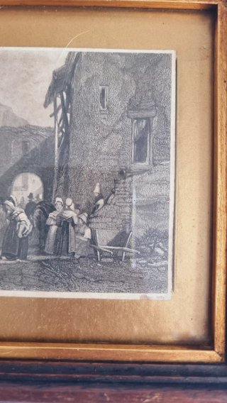 Antiguo grabado acero siglo XIX