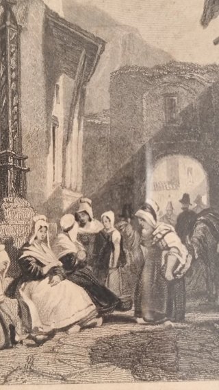 Antiguo grabado acero siglo XIX