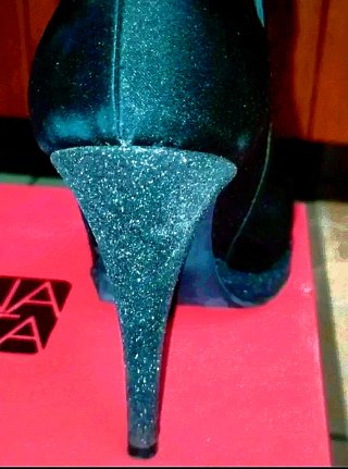 Décolleté Bruna Diletta tacco glitter nero n.34