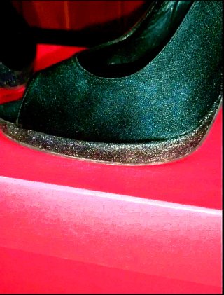 Décolleté Bruna Diletta tacco glitter nero n.34