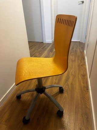 Silla de escritorio madera y metal