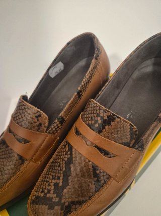 Zapatos Pitillos Mujer Marrones Serpiente