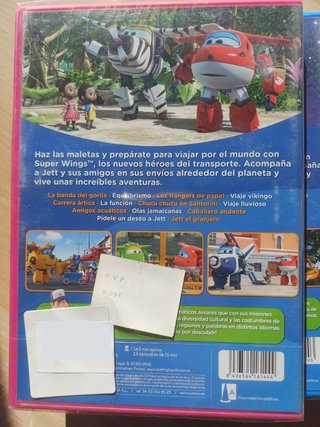 3 DVDs Infantiles Super Wings Nuevos