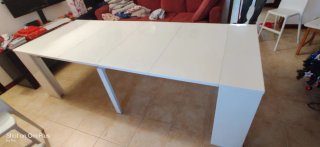 Tavolo allungabile laccato bianco