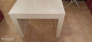 Tavolo allungabile laccato bianco