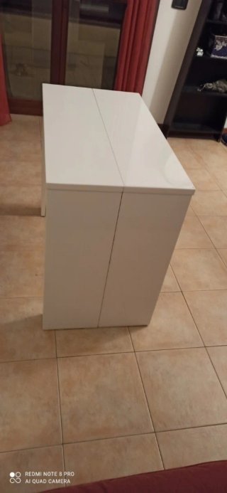 Tavolo allungabile laccato bianco