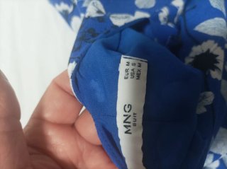 Mono largo estampado floral azul