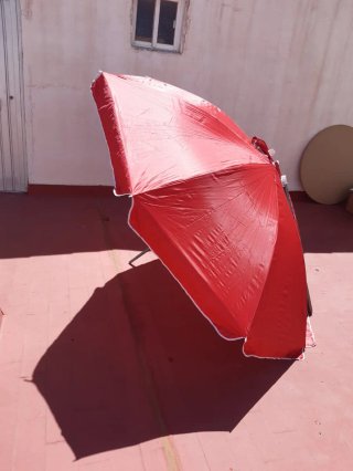 Sombrilla de playa Solmar roja
