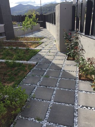 Baldosas de hormigón para jardín