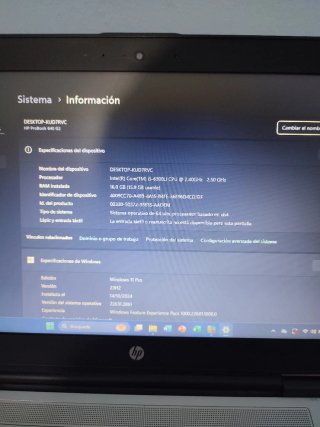 Portátil HP i5 16GB RAM 500GB SSD