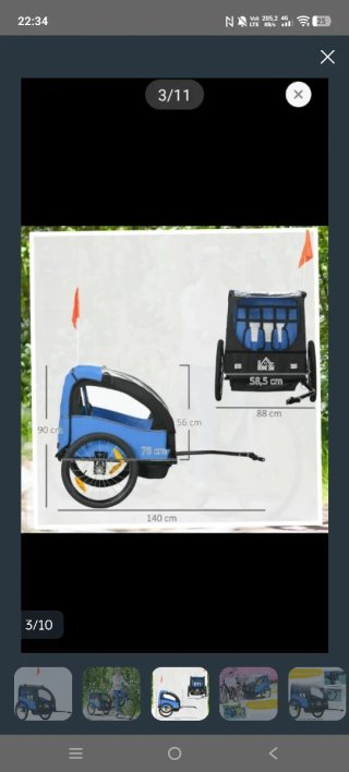 Remolque bici niño HOMCOM