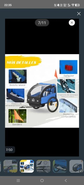 Remolque bici niño HOMCOM
