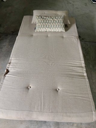 Sofá Cama Beige Tela