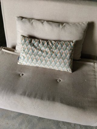 Sofá Cama Beige Tela