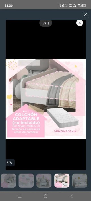 Cama infantil unicornio madera