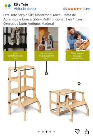 Torre Montessori Ette Tete in Legno Naturale