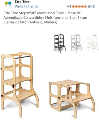 Torre Montessori Ette Tete in Legno Naturale