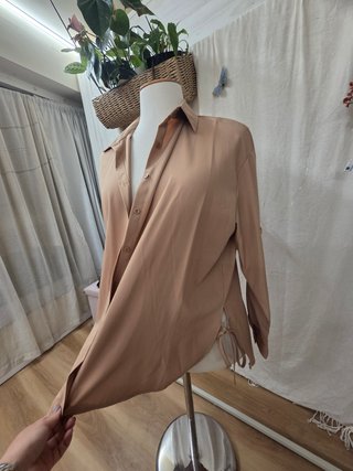 Camisa/Cárdigan Verano Talla Única Beige