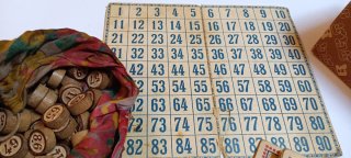 Juego Lotería Antigua Años 50 - Cartones y Fichas