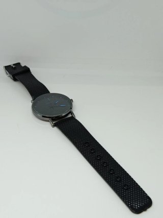 Reloj Geneva negro Mate Minimalista y azul