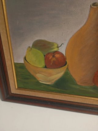 Cuadro de frutas y jarrón,56x48 cm