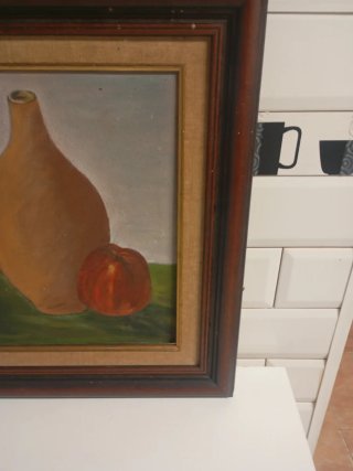 Cuadro de frutas y jarrón,56x48 cm