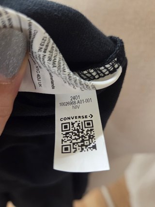 Vestido corto Converse negro y blanco