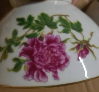 Set 2 tazze porcellana fiori rosa