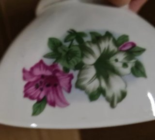 Set 2 tazze porcellana fiori rosa
