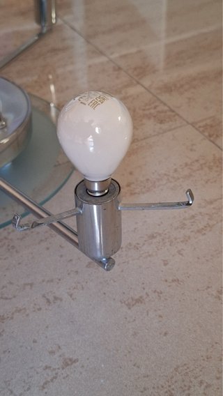 Lámpara de techo con bombillas LED madera y metal